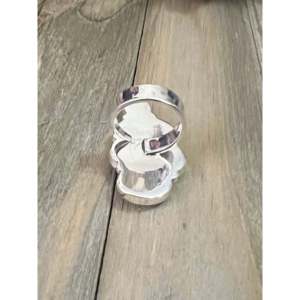 Southwest Fashionable Kingman Turquoise & Sterling Silver <b>Adjustable</b> <b>Ring</b> Made with Stainless Steel and Bezel Setting Gift - Product Image 5
