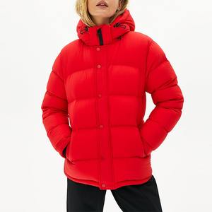 New Style Winter casual wear Women Puffer jacket cropped Down coat Plus Size Breathable custom DTF printed logo <b>ladies</b> jacket - Product Image 3