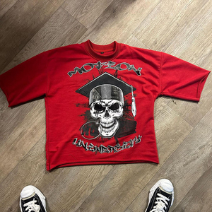 เสื้อยืดแขนสั้นผ้าเทอร์รี่ตัดเย็บเข้ารูปมีลายพิมพ์ดีไซน์ตามสั่ง - Product Image 4