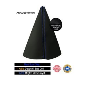Dacia Sandero in pelle nera con Design speciale blu punto sportivo cambio ghetta DesingONB