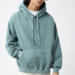 Sweat à capuche double couche lourd personnalisé pour hommes 400 GSM Boxy coton polaire brodé hiver Street wear sweat à capuche vente en gros - Product Image 5