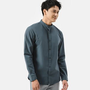 Chemise habillée en popeline pour homme dernier modèle avec logo de marque brodé personnalisé - Product Image 1