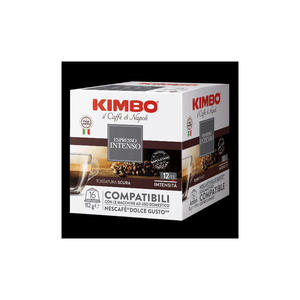 Kimbo Intenso Dolce Gusto <strong>Capsules</strong> 112g available for sale with intense dark roast and <strong>cocoa</strong> notes - Product Image 3