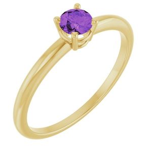 Stuller Youth Birthstone <b>Ring</b> 14KY <b>Crystal</b> <b>Ring</b> 19399:60025P Collection - Product Image 1