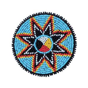 Perles de rocaille faites à la main broderie conception personnalisée en gros sous-verre perlé de luxe pour une utilisation tasse de table et tasses de l'Inde - Product Image 4