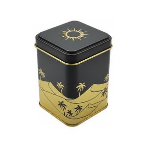 กล่องเหล็กทรงสี่เหลี่ยมสำหรับใส่ชา - ขนาดและสีที่ปรับแต่งได้  แผ่นเหล็กเกรดอาหาร สำหรับบรรจุภัณฑ์ของขวัญตกแต่ง กล่องโลหะ - Product Image 1