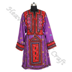 Vintage noir Afghani Balochi robe à la main afghani/irani/balochi/pakistani/indien BDR034 les femmes portent le meilleur design robe Vintage - Product Image 5