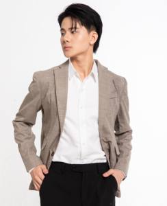 Venta al por mayor OEM ODM Hombres Mujeres Poliéster Blazer Precio competitivo por encargo Vietnam Phong Phu ABL1 Ligero Lino-como - Product Image 1