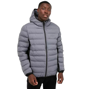 Hot <b>Sale</b> Premium Quality Men's Super Thick Stand Winter Jacket Waterproof Puffer Coat <b>Zipper</b> Custom Logo Woven Cotton Woven - Product Image 1