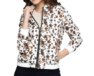 Femmes grande taille fermeture éclair florale manches raglan Bomber veste personnalisé haut Design 2024 meilleur Design hommes veste - Product Image 1
