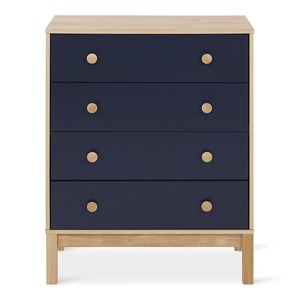 Kevin 4-türige Kommode Blue & Natural Teak Mahagoni Suar Holz Rattan für Schlafzimmer & Hotel Wohnzimmer möbel - Product Image 3