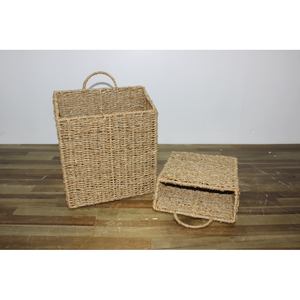 Panier de magazines tissé en jonc de mer de haute qualité Hot New Design fait à la main Accent de maison des usines du Vietnam - Product Image 6