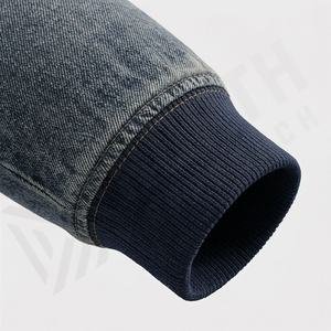 Veste en jean surdimensionnée à manches longues pour femme, personnalisable en gros, OEM, basique, boutonnée, avec poches, grande taille, mode automne-hiver - Product Image 6