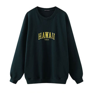 Sudadera de Algodón 100% para Mujer, Estilo Urbano para Invierno, Color Personalizado, Transpirable, Cuello Redondo - Product Image 1