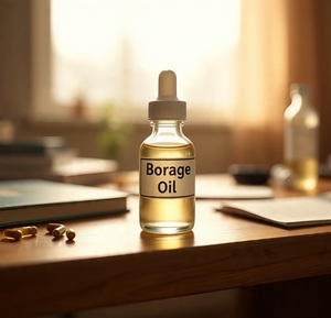 100% ACEITE DE BORRAJA Natural Prensado en frío Servicios OEM y ODM para pedidos a granel Opciones de etiquetado blanco para cosméticos Vida útil de 24 meses - Product Image 2