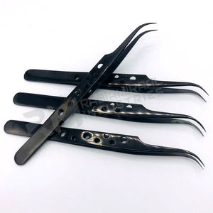 RMI vente en gros nouveau Design pince à épiler à prise entière meilleure qualité pince à cils noir Plasma pince à épiler à extension de cils de qualité supérieure - Product Image 1