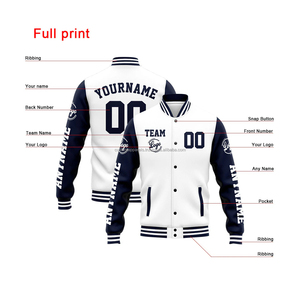 แจ็กเก็ตทีมโรงเรียนของผู้ชายระดับไฮเอนด์แบบสั่งทำสำหรับฤดูร้อนเสื้อโค้ทขนสัตว์ MCACVJ-151ปักลายคอตั้งโลโก้ด้านหน้า - Product Image 2