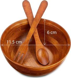 Bol de service en bois d'acacia Tondo de 5 pouces - Product Image 6