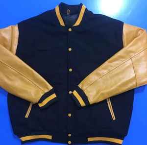 Chaqueta Universitaria Vintage Personalizable, 100% Lana, Reversible, Talla XS, Bordada, Botones de Mezclilla 3D, Servicio OEM Disponible - Product Image 1