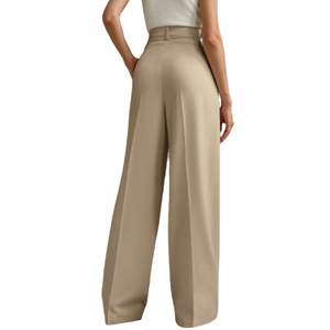 กางเกงลำลองขายาวเอวสูงทรงหลวมสำหรับผู้หญิงกางเกงกันยับ - Product Image 3