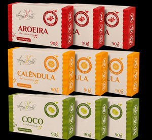 Kit de Jabones Vegetales Veganos Ecológicos Naturales Alquiverde (paquete de 9) - Aloe Vera, Caléndula y Coco - Set de Hidratación Suave - Product Image 4