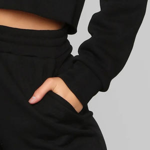 Sweat à capuche pour femmes en polaire douce respirante recadrée nouveau design OEM logo personnalisé/sweat à capuche de course léger et confortable pour femmes hiver - Product Image 4