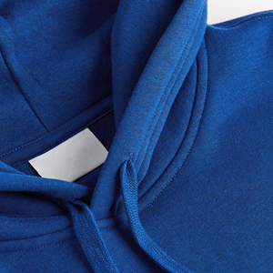 Sweat-shirt à capuche bleu pour homme, coupe classique, avec poche avant unie, en molleton décontracté, pour l'hiver, doublure 100% coton, coupe-vent - Product Image 6