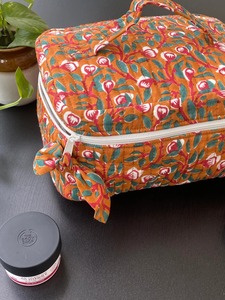 Bolsa de Maquillaje Vintage Multicolor de Algodón con Cierre de Cremallera, Resistente al Agua, Ecológica, Duradera, para Almacenamiento de Maquillaje, Estuche de Cosméticos de Viaje - Product Image 4
