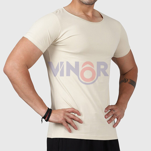 T-shirts à impression personnalisée pour hommes T-shirt à logo personnalisé T-shirt d'été pour hommes T-shirt à manches courtes de couleur unie T-shirt personnalisé en coton - Product Image 5