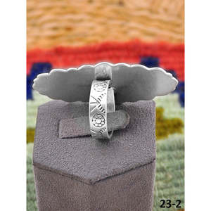 Bague artisanale en turquoise Black Jack et argent sterling avec sertissage South Hill, réglable, cadeau pour lui - Product Image 3