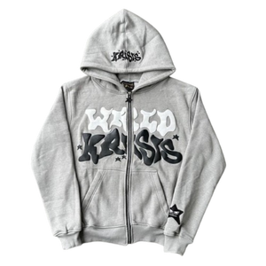 เสื้อฮู้ดซิป 2 ชิ้น แบบทอพิเศษ ยูนิเซ็กซ์ ผ้าฝ้าย 100% ลายพิมพ์ตามสั่ง ระบายอากาศได้ดี เป็นมิตรกับสิ่งแวดล้อม เสื้อสตรีทแวร์สำหรับฤดูใบไม้ร่วง - Product Image 3