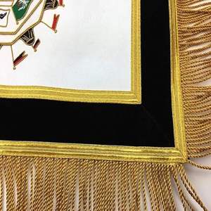 Calidad Freemason Regalia Delantal Sash Collar Set Bordado personalizado para ceremonias de logia - Product Image 5