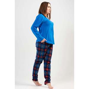 BAYAN P.SUPREM XXL O YAKA UZUN KOL ETEGI OVAL CEPLI PIJAMA TAKIM - SAX - SAX - Product Image 4