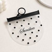 Individuelles Logo PVC-Schmuckbeutel Transparenter PVC-Reißverschlussbeutel Kleine Verpackung Großhandel Wasserdichte Ringe Ohrringe Wiederverschließbare Zip-Lock-Tasche