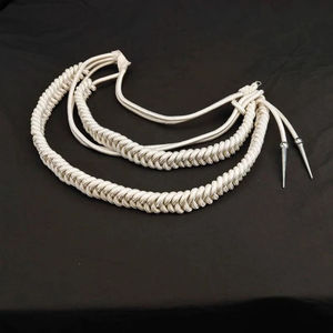 Accesorios de Uniforme Ceremonial de Alta Calidad, Aiguillette Plateada Personalizada, Equipo de Defensa Personal, Venta al Por Mayor - Product Image 1