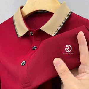 Venta al por mayor de verano de los hombres de manga corta Camiseta Casual de negocios de moda suelta bordada POLO camisa deportiva para los hombres - Product Image 3
