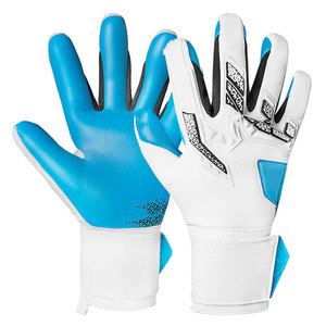 Gants de gardien de but de football professionnels, paume en latex, protection des doigts, entraînement et match, blanc et bleu, 2026 - Product Image 1