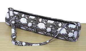Indian Brown Floral <b>Yoga</b> <b>Mat</b> Carrier Bag Shoulder Strap Hand Block Zipper Fashionable for Ladies Gym <b>Yoga</b> Studio Summer Autumn - Product Image 5