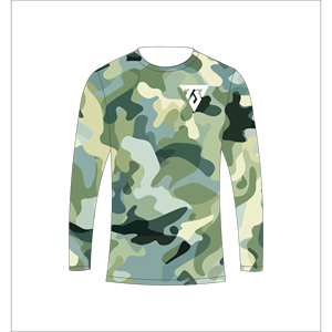 Camiseta de manga larga para hombre, sublimada, con estampado de camuflaje verde salvia, para caza, pesca, deportes atléticos, Trackstar OEM, marca privada TSI-G05-P0781 - Product Image 2