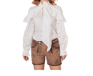 Pantalones cortos de cuero de cabra para mujer Pantalones cortos de cuero de alta calidad para mujer - Product Image 2