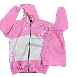 Custom 100% Nylon Winter Tracksuit Jacket <b>Shorts</b> <b>Sets</b> Embroidered Sweat Suits <b>Men</b> Fleece Lined <b>Hoodies</b> 2-Piece <b>Sets</b> - Product Image 2