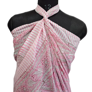 Indigo <b>Blue</b> Cotton Stole 500 pc mix lot Hand Block Print Scarves, 22x72" wholesale price <b>Sarong</b> - Product Image 1