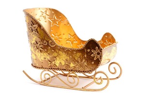 Décoration de Noël élégante en métal, renne et traîneau, pour la décoration festive de la maison et la présentation de centre de table pour les fêtes - Product Image 3