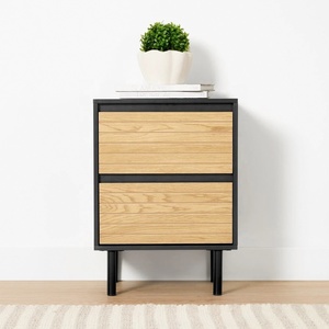 <span class=keywords><strong>Table</strong></span> <span class=keywords><strong>de</strong></span> chevet noire en <span class=keywords><strong>bois</strong></span> avec tiroir pour chambre à coucher - Product Image 1