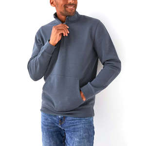 Sweat-shirt à capuche zippé pour homme en molleton bouclette de coton épais de luxe, coupe droite, longueur standard, personnalisable, pour l'hiver, vente en gros - Product Image 1