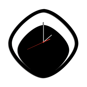 Ak Laiton Dernière Conception Forme Carrée Acrylique Horloge Murale Découpe Laser Luxe Noir Brillant Horloge pour Cadeau Cadeau Fait Main Bureau - Product Image 3