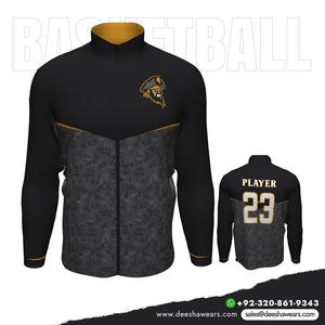Veste d'échauffement de basket-ball pour hommes, haut d'entraînement à manches longues et fermeture éclair, vêtements de sport légers avec poches - Product Image 4
