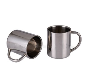 Mug à boisson de mariage en acier inoxydable, tasse à café, mug à lait, meilleur prix, design classique, motif personnalisé, mug en métal en gros - Product Image 1