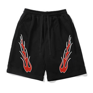 Pantalones cortos deportivos de verano personalizados para hombre, pantalones cortos casuales de algodón teñido liso para nadar en la playa, servicio OEM de diferentes diseños - Product Image 1