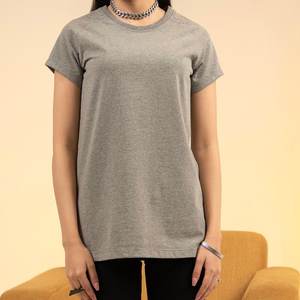 Phụ Nữ Của 100% Bông Quá Khổ T-Shirts Thoáng Khí Ngắn Tay O-Cổ In Thân Thiện Với Môi Lỏng Phù Hợp Với Mùa Hè Phòng Tập Thể Dục Xu Hướng OEM/ODM - Product Image 1